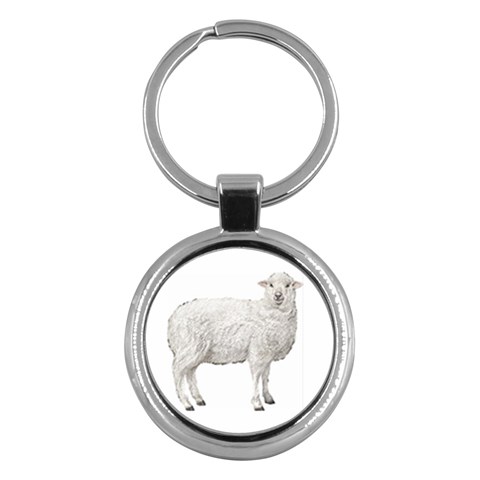 Sheep Key Chain (Round) from ArtsNow.com Front