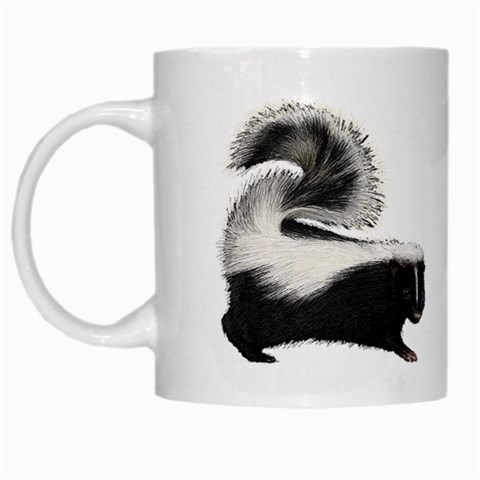 Skunk White Mug from ArtsNow.com Left