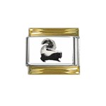 Skunk Gold Trim Italian Charm (9mm)