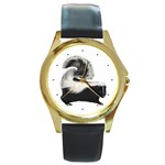 Skunk Round Gold Metal Watch