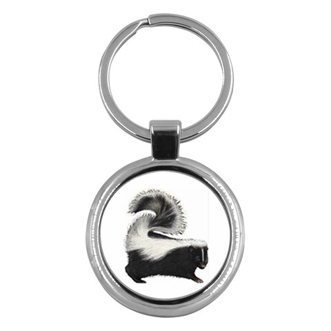 Skunk Key Chain (Round) from ArtsNow.com Front