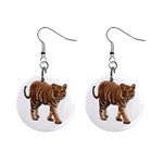 Tiger 1  Button Earrings