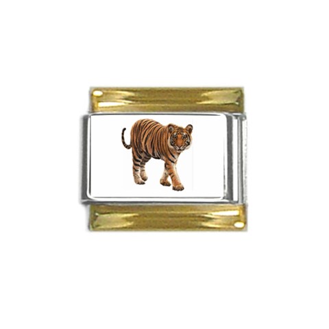 Tiger Gold Trim Italian Charm (9mm) from ArtsNow.com Front