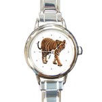 Tiger Round Italian Charm Watch