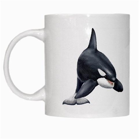 Killer Whale Orca White Mug from ArtsNow.com Left