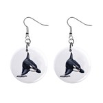 Killer Whale Orca 1  Button Earrings