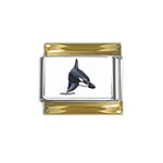 Killer Whale Orca Gold Trim Italian Charm (9mm)