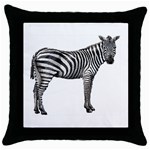 Zebra Throw Pillow Case (Black)