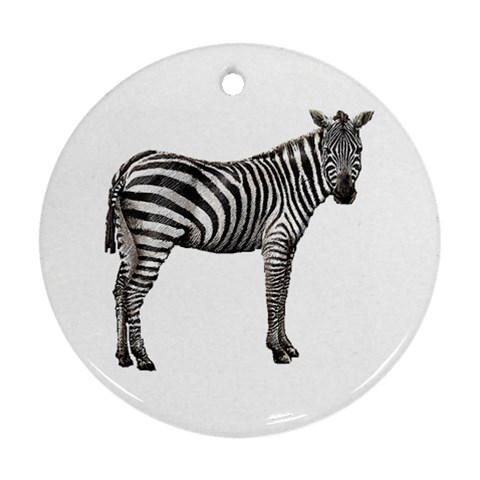 Zebra Ornament (Round) from ArtsNow.com Front