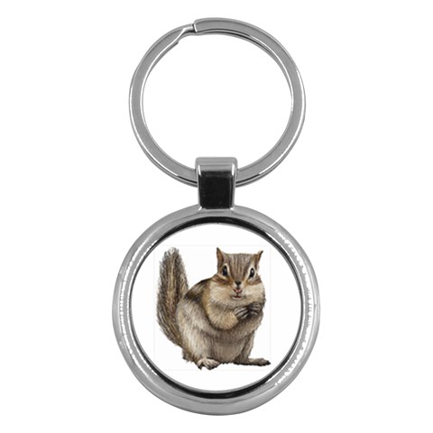 Chipmunk Key Chain (Round) from ArtsNow.com Front