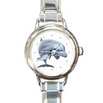 Dolphin Round Italian Charm Watch