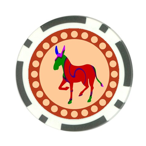 Donkey 8 Poker Chip Card Guard from ArtsNow.com Front