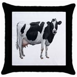 Cow Throw Pillow Case (Black)