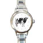 Cow Round Italian Charm Watch