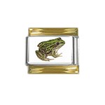 Frog Gold Trim Italian Charm (9mm)