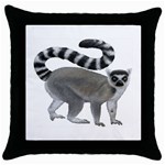 Lemur Throw Pillow Case (Black)