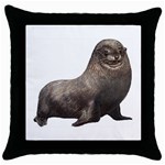 Seal Throw Pillow Case (Black)