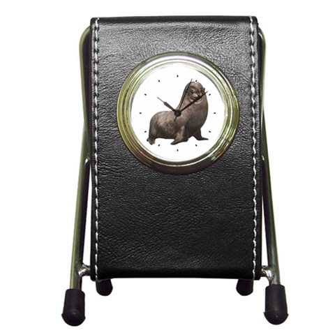 Seal Pen Holder Desk Clock from ArtsNow.com Front