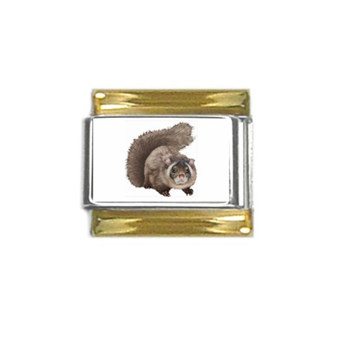 Squirrel Gold Trim Italian Charm (9mm) from ArtsNow.com Front