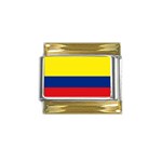 Colombian Flag Colombia Gold Trim Italian Charm (9mm)