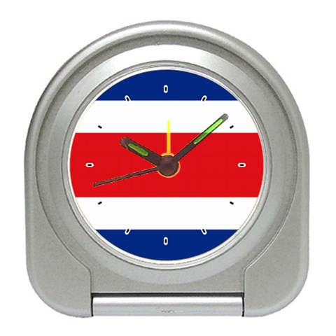 Costa Rician Flag Costa Rica Travel Alarm Clock from ArtsNow.com Front