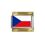 Czech Republic Gold Trim Italian Charm (9mm)