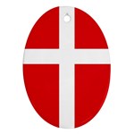 Denmark Flag Ornament (Oval)