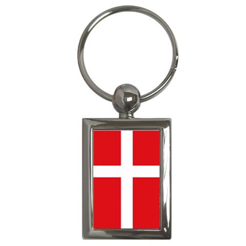 Denmark Flag Key Chain (Rectangle) from ArtsNow.com Front