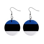 Estonian Flag Estonia 1  Button Earrings