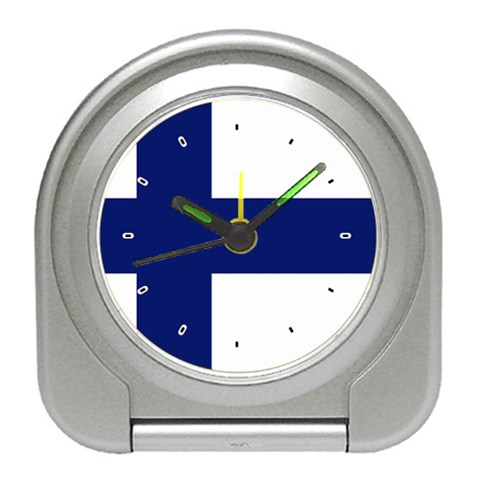 Finland Flag Travel Alarm Clock from ArtsNow.com Front