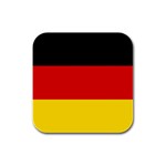 German Flag Germany Rubber Square Coaster (4 pack)