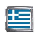 Greek Flag Greece Mega Link Italian Charm (18mm)