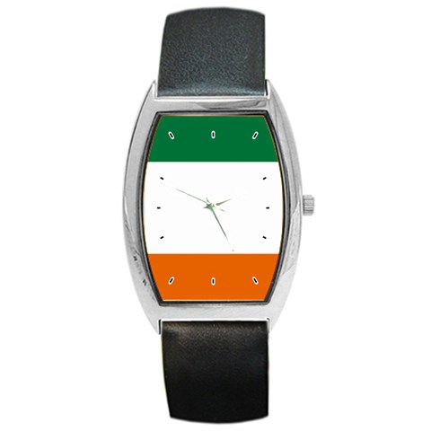 Irish Flag Ireland Barrel Style Metal Watch from ArtsNow.com Front