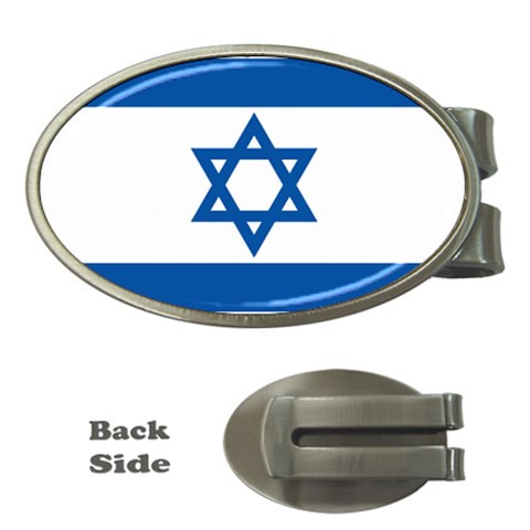 Israeli Flag Israel Money Clip (Oval) from ArtsNow.com Front