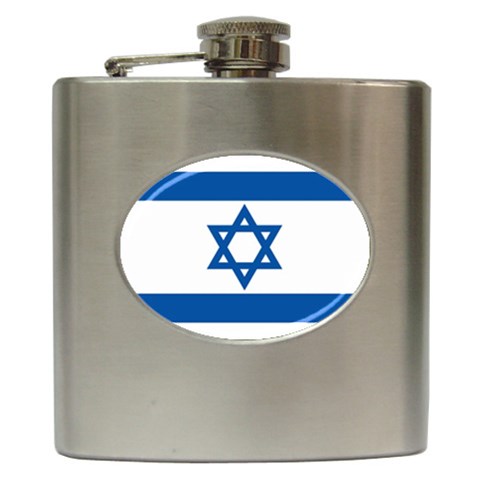 Israeli Flag Israel Hip Flask (6 oz) from ArtsNow.com Front