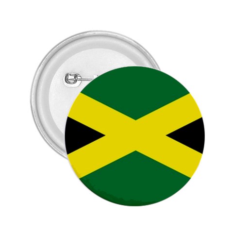 Jamaican Flag Jamaica 2.25  Button from ArtsNow.com Front