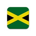 Jamaican Flag Jamaica Rubber Square Coaster (4 pack)