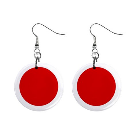 Japanese Flag Japan 1  Button Earrings from ArtsNow.com Front