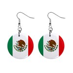 Mexican Flag Mexico 1  Button Earrings