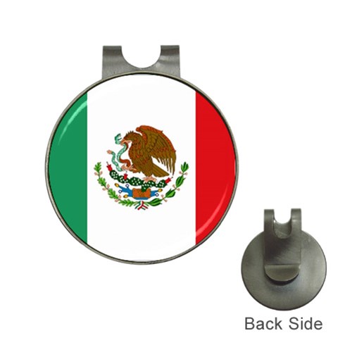 Mexican Flag Mexico Golf Ball Marker Hat Clip from ArtsNow.com Front