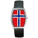 Norwegian Flag Norway Barrel Style Metal Watch