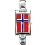 Norwegian Flag Norway Rectangular Italian Charm Watch