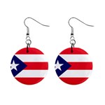 Puerto Rican Flag Puerto Rico 1  Button Earrings