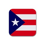 Puerto Rican Flag Puerto Rico Rubber Square Coaster (4 pack)