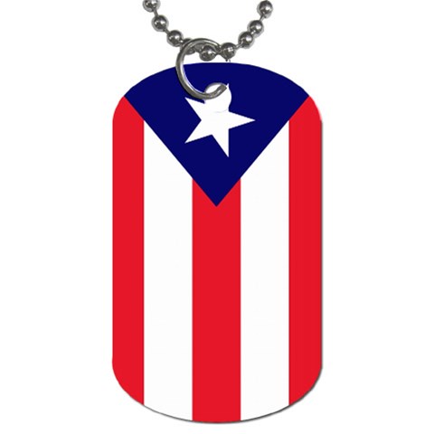 Puerto Rican Flag Puerto Rico Dog Tag (One Side) from ArtsNow.com Front