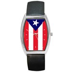 Puerto Rican Flag Puerto Rico Barrel Style Metal Watch