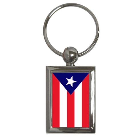 Puerto Rican Flag Puerto Rico Key Chain (Rectangle) from ArtsNow.com Front