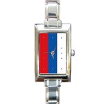 Russian Flag Russia Rectangular Italian Charm Watch