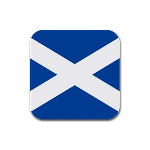 Scotish Flag Scotland Rubber Square Coaster (4 pack) from ArtsNow.com Front