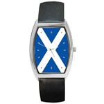 Scotish Flag Scotland Barrel Style Metal Watch